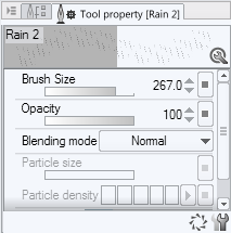 Clip Studio Tool Property Menu