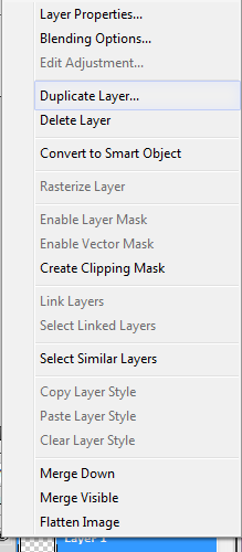Duplicate Layer...