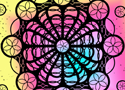 Rainbow Black Lace Background